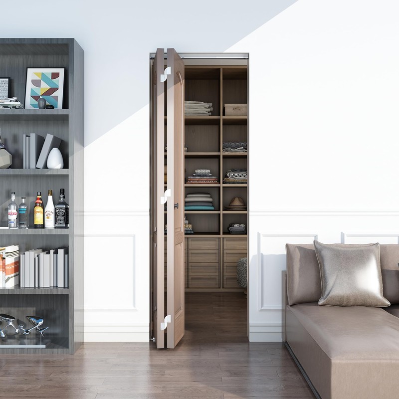 JUBEST 30“ Bifold Door Hardware, Folding Door Hardware Sliding Barn