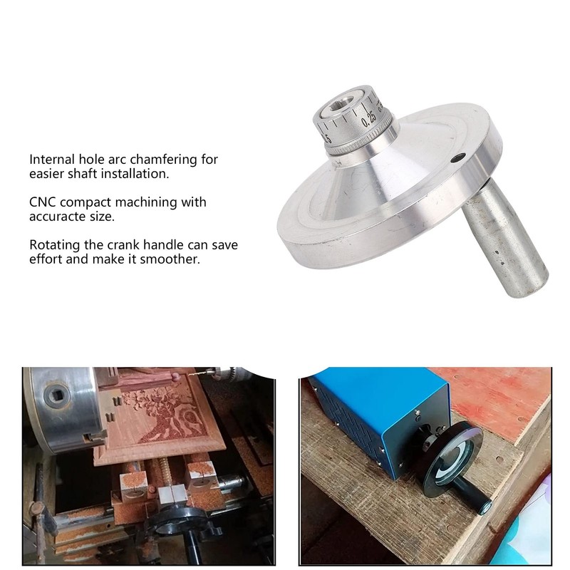 Hand Wheel Crank Handwheel Aluminum Alloy 0‑1mm Scale 80mm Diameter