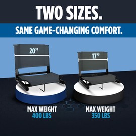 Sports Unlimited - Bleacher Chairs with Back and Cushion - Stadium Seats with Back Support Wide and Regular, Stadium Chair