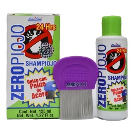 Shampoo Elimina Piojos Ladillas Con Peine De Acero Zeropiojo
