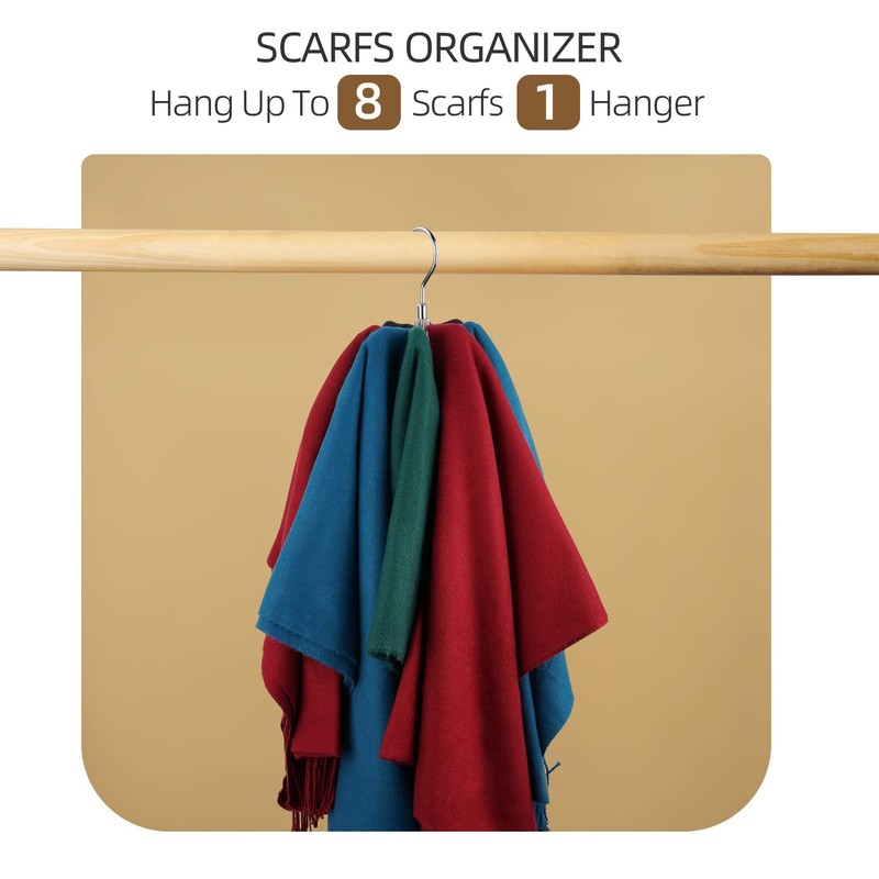 ZEDODIER Belt Hanger, Rotatable Belt Rack Closet Accessories Organizer, Maximum
