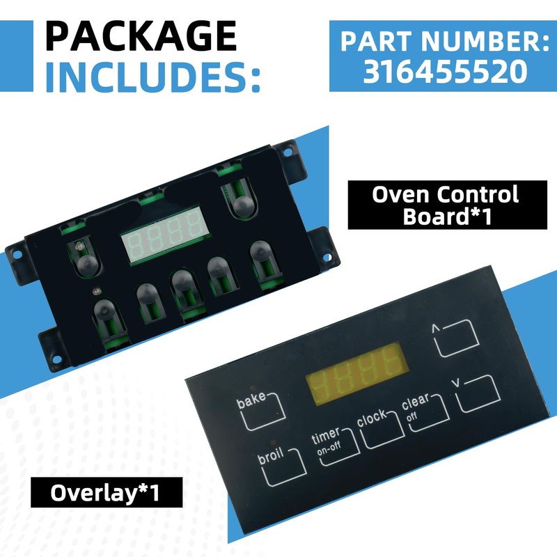 316455520 Oven Range Stove Clock Control Board Replacement Compatible with