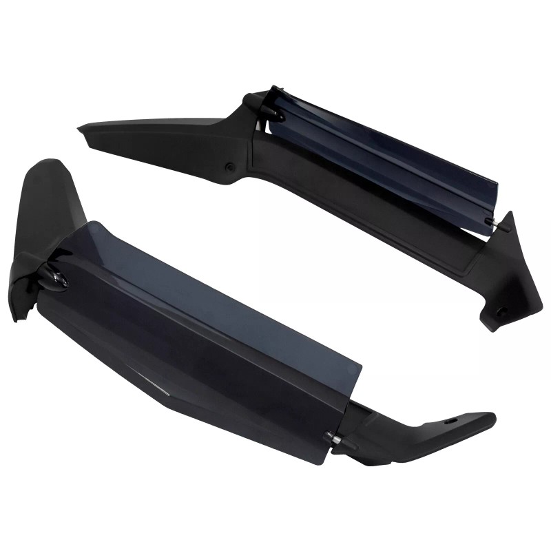 HDBUBALUS Dark Smoke Adjustable Air Deflectors Fit For Honda Gold