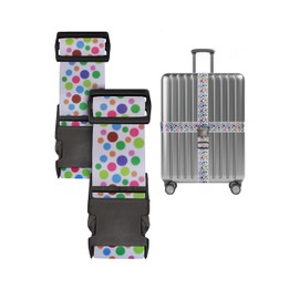 Wenter.S Luggage Straps - Unique Luggage Strap - Premium Luggage Strap for Customizing Your Suitcase - Strap in Stylish Designs - Luggage Strap - Practical Luggage Strap White