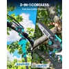 Cordless Pole Saw&6 inch Mini Chainsaw,2PCS 4000mAh Rechargeable Batteries for