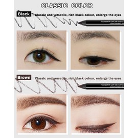 Gel Eyeliner Pencil-Black Brown Waterproof Smudgeproof Matte Gel Eyeliner Pencil with Sharpener,Fadeproof Eye Liner Tattoo Eyeliner Pen for Women Cat Eye/Smoky Eye Makeup,Thanksgiving Gift for Women