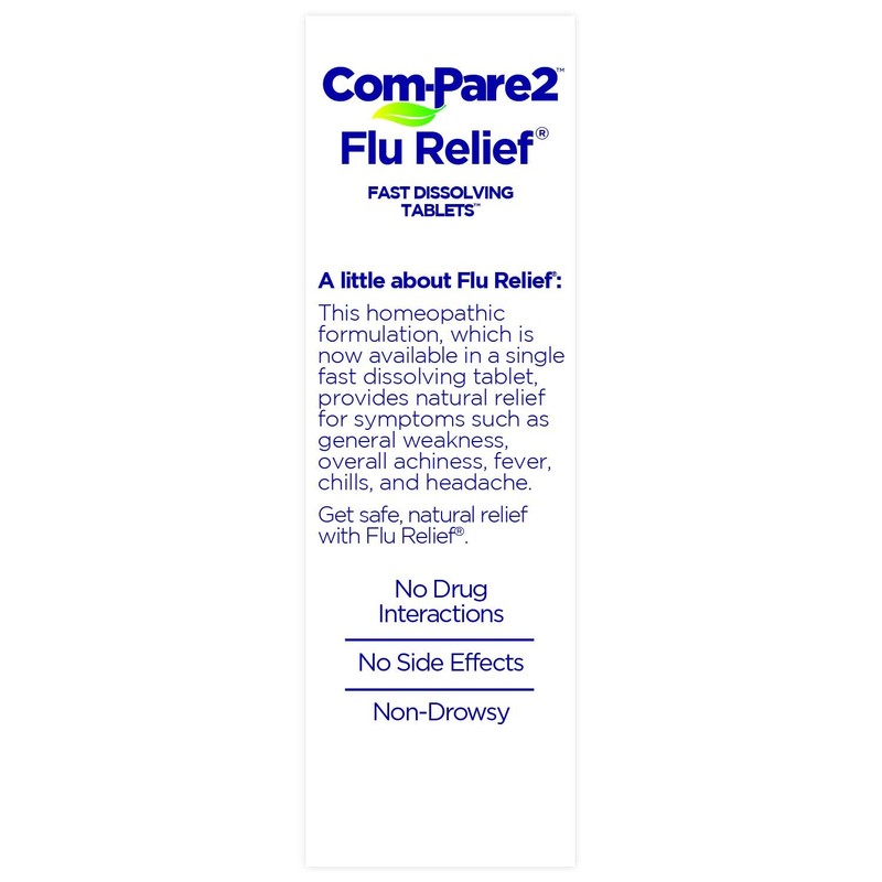 Com-Pare2 Flu Relief 30ct for Cold and Flu Symptoms