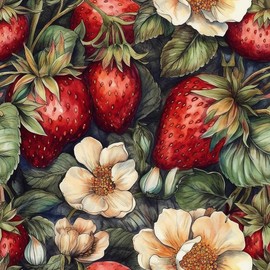 REDAMANCY Vintage Yellow Flowers Straberry Fruit Leaf Peel and Stick Wallpaper Stick on Contact Paper Vintage Wall Paper Easy Peel Off for nightstand Drawer Cabinet Renter