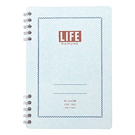 IPPINKA LIFE Ramune Ring Notebook - B6 (5.2 x 7.2 in) - Grid (5 mm) - 60 Sheets - Made in Japan