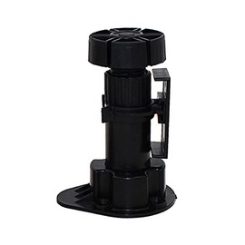 Patas niveladoras de muebles o gabinetes, color negro, soporta 350 libras. Por pata: se ajusta de 3 7/8 pulgadas a 5 3/8 pulgadas - Paquete de 12