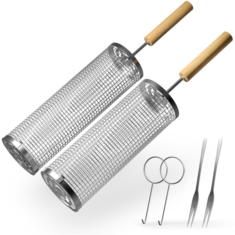 Sorbus Grill Basket - Stainless Steel Large Folding Barbecue Grilling