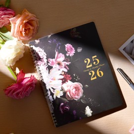 2025-2026 Planner - 8" x 10", JUL. 2025 - JUN. 2026, Weekly and Monthly Planner, 2025-2026 Academic Planner/Calendar Spiral Bound with Sturdy Cover, Plastic Coated Monthly Tabs, Thick Paper