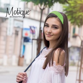 Motique Accessories 1 inch Neon Green Velvet Headband
