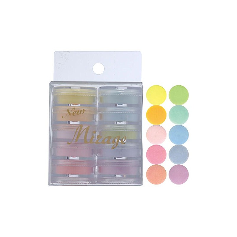 ミラージュ カラーパウダー N/WBP 3.5ｇ×10色セット アクリルパウダー はっきり鮮やかなパステルカラーのセット