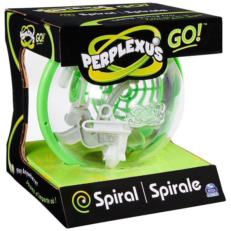 Perplexus GO! Spiral, Compact Challenging Puzzle Maze Skill Game, for