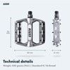 AARON - Rock Aluminium Mountain Bike Pedals with Industrial Ball