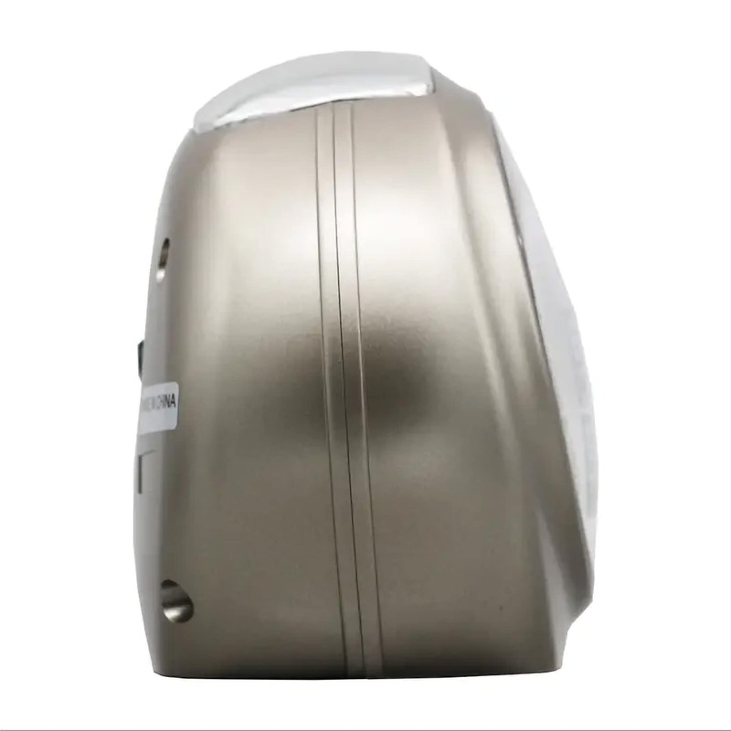 Seiko QHE193NLH Oval Non Ticking Bedroom Alarm Clock, Metallic Gray,