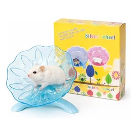 Juguete Disco Rueda Ejercitador para Hamster Ratones, Ratas, Cuyos y Pequeños Mamíferos Grande 17.5 Cm Varios Colores (Azul)