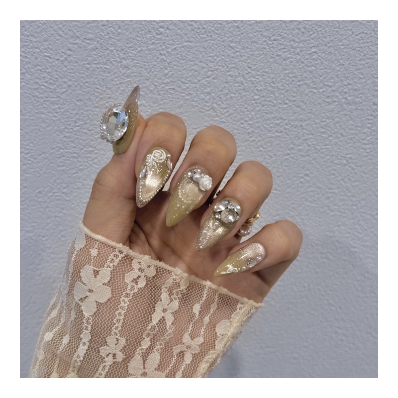 Magnetic Nail Golden Olive Beige✨ - M-Ballerina / 자석네일 골든