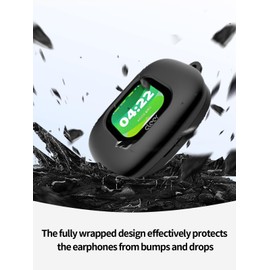 UYRUREL Case for Cleer ARC 5 Active Noise Cancelling Earbuds,Premium Silicone Shockproof Protection Skin Touch Charging Port Accessible, Front LED Visible with Lanyard,Black.