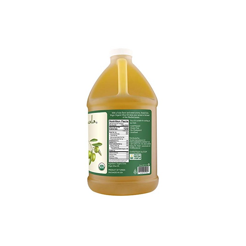 Kevala Extra Virgin Organic Olive Oil - Unrefined, Good for