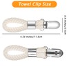 6-Pack Hanging Towel Cinch Clip, Metal Clamping Towel Clips, Bath