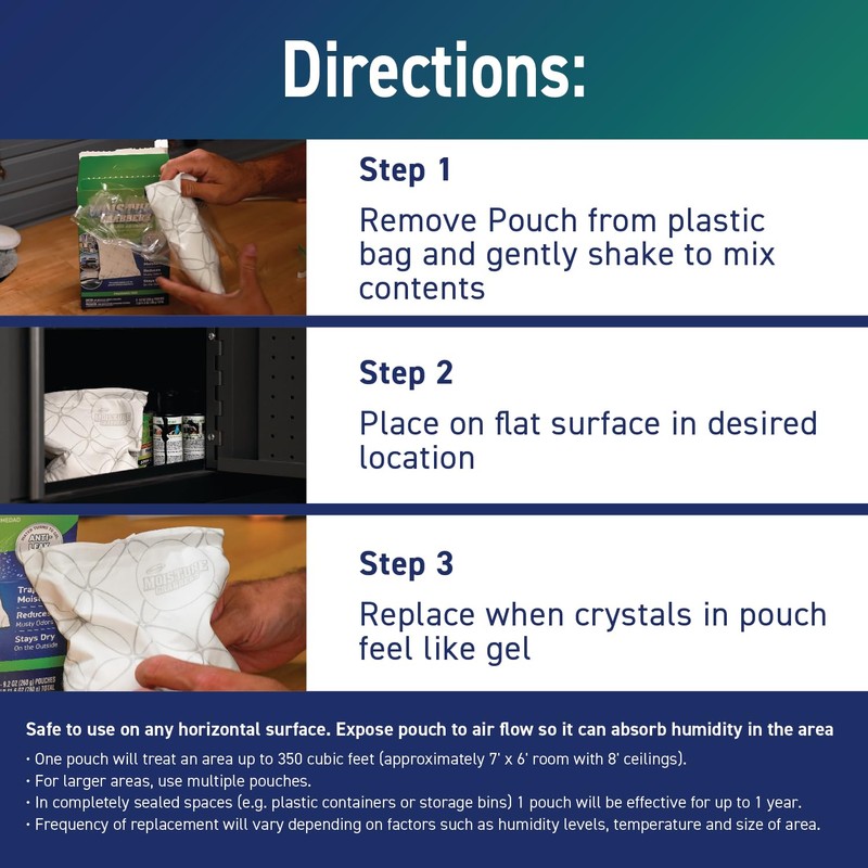 Concrobium 7453276 Moisture Grabbers Humidity Absorbing Pouch, 27.6 oz