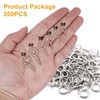 S SYDIEN Screw Eyes Assortment Kit 200 PCS, Silver Eye