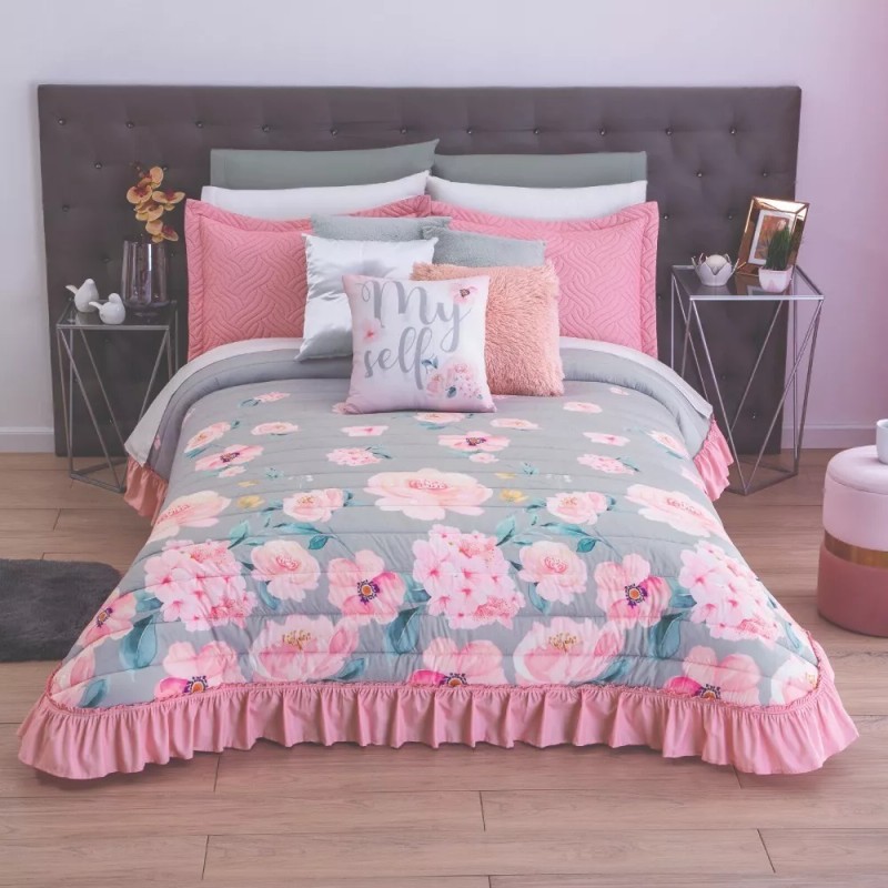 Concord Colcha Rosa Jully Matrimonial Concord
