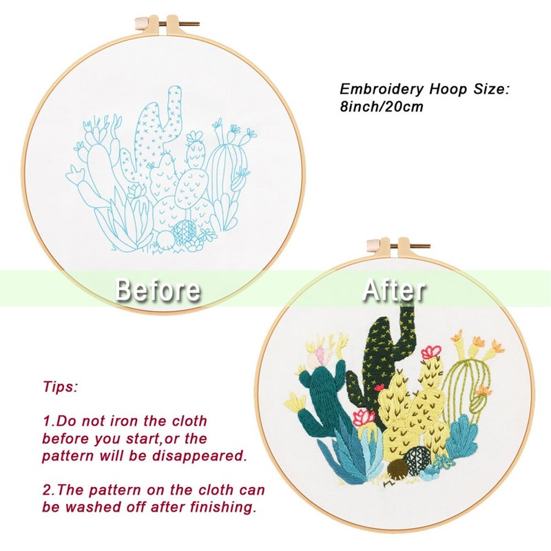 Traziewell Embroidery Kits Stamped Design Cross Stitch Starters Hand Kit