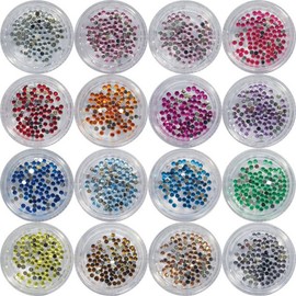 Nail Ssen Nail Art Nail Stone Parts Acrylic Stone Round 2.0mm Angle 100 Pieces / 네일쎈 네일아트 네일스톤파츠 아크릴 스톤 원형각 2.0mm 100개입