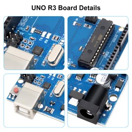 UNO R3 Development Board, AYWHP 1 PCS UNO R3 Single Board with ATmega328P Chip 2 KB SRAM 1 KB EEPROM, Microcontroller with USB Cable Compatible with Ar-duino uno