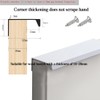 Drawer Pulls,4pcs Finger Edge Pull Concealed Handle Aluminum,Cupboard Handles 200mm