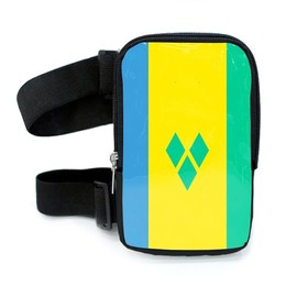 St Vincent Flag Thigh Bag | Leg Harness for Women | Outdoor Waist Pouch | Carnival Hiking Travel Fanny Pack with Adjustable Straps | St Vincent and Grenadines