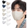 Hellozebra Sculpted Mask, Large Size, Men's, Bicolor, 3D Mask, Black,