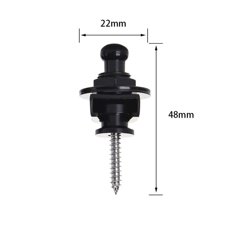 Wolfride 4 PCS Guitar Strap Locks and Buttons Security Quick