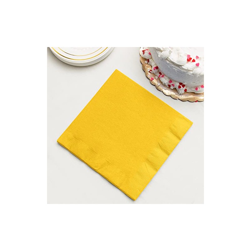 Creative Converting 3-Ply Paper Dinner Napkins, 8.75" Size, School Bus