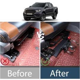 Lcojicep Fire Extinguisher Bracket Under The Co-Pilot Seat Compatible with Ford Ranger 2015-2021 Car Adjustable Fire Extinguisher Bottle Tie Bracket Aluminum Alloy Accessories
