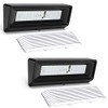 Leisure LED RV Exterior Porch Utility Light with Switch XL 12v 650 Lumen Lighting Fixture. Replacement Lighting for RVs, Trailers, Campers, 5th Wheels XXXX Base Clear Lens (Black, 2-Pack)