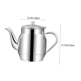 Ciieeo Stainless Steel Oil Container with Fine Mesh Strainer Versatile Kitchen Jug for Oil Sauce Juice Storage Leak Design for Practical Use Cooking Meal Prep
