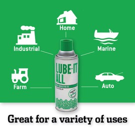 Lube-It All Deep Lubricating Oil – Multi-Purpose Spray Lubricant for Industrial, Automotive, Marine, and Household Use, Long-Lasting Protection, Water-Resistant Formula, 11 oz Aerosol Can