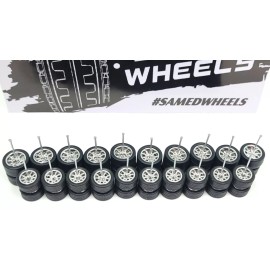 Samed Wheels 10 set 10/12mm thunder chrome rim black #73