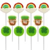 St. Patrick's Day Lollipops, Leprechaun, Green Shamrock, and Rainbow Lollipop