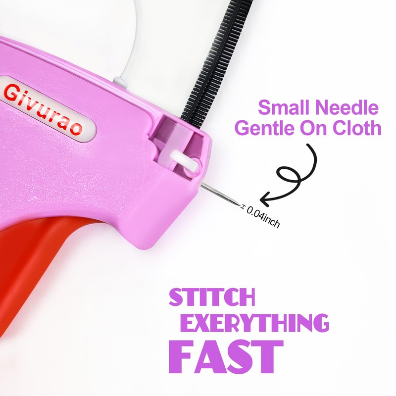 Givurao Stitchy Gun for Clothes, Handheld Stitch Gun Quick Clothing