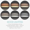 Navaris Flush Mount Ceiling Light - 15.75" Diameter Drum Lamp