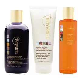 Terramar Set Capilar Shampoo Matizador, Mascarilla Y Óleo Rojo 120 Ml
