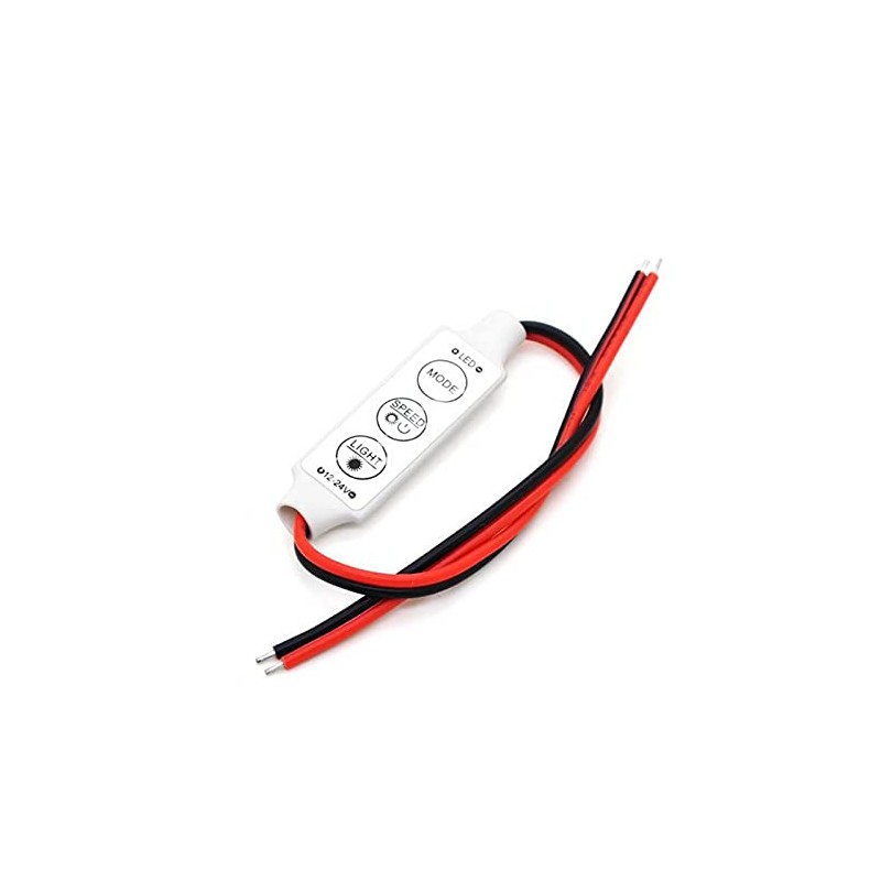 Acxico 4Pcs Low-Profile Inline Controller Dimmer Switch for Single Color