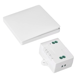 Kit de Receptor de Interruptor de Luz Inalámbrico, Control Remoto Cinético Autogenerador de un Botón 433 MHz Pared de Señal Interruptor Basculante Inteligente Interruptor de Pared Salida de Control Re