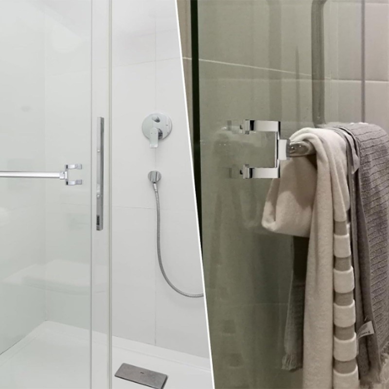 INCREWAY Towel Bar Brackets Set, Shower Door Zinc Alloy Handle