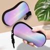 IBILIU Eyeglasses Case Rainbow Colorful Ultra Light Neoprene Sunglasses Case